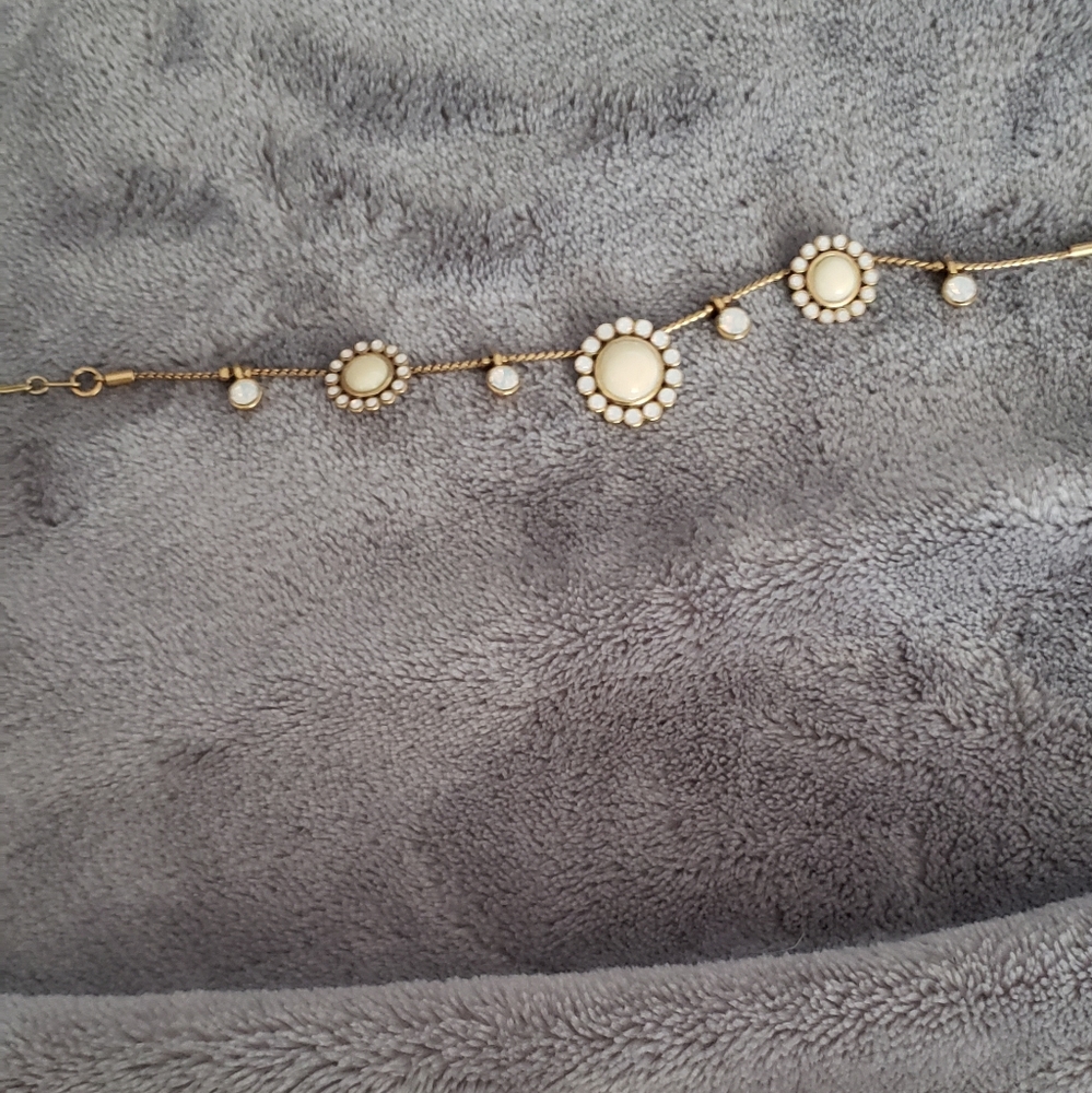 Pilgrim gold tone floral bracelet, 6.5 to 8.5"